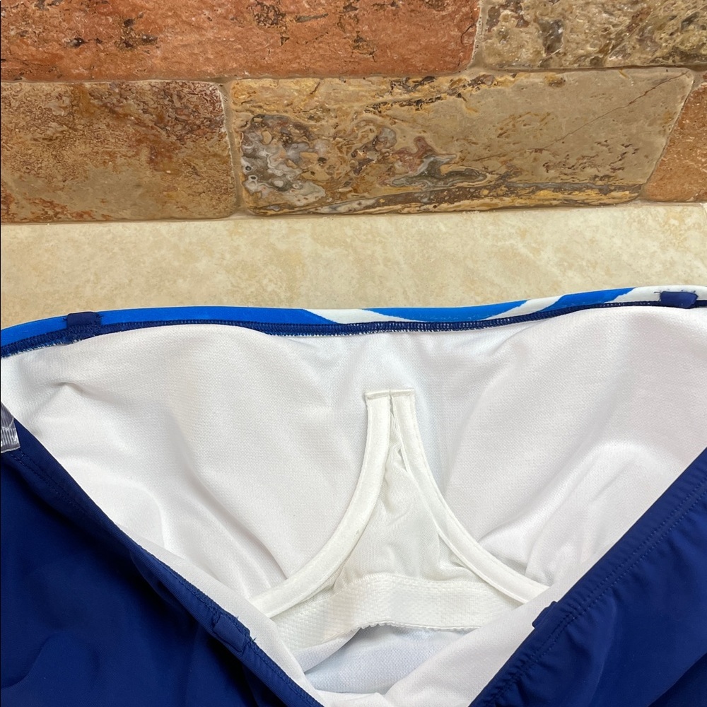 Tankini Top Size 14 Blue Wave Stripe Swimwear White American Beach Swimsuit - Picture 4 of 12